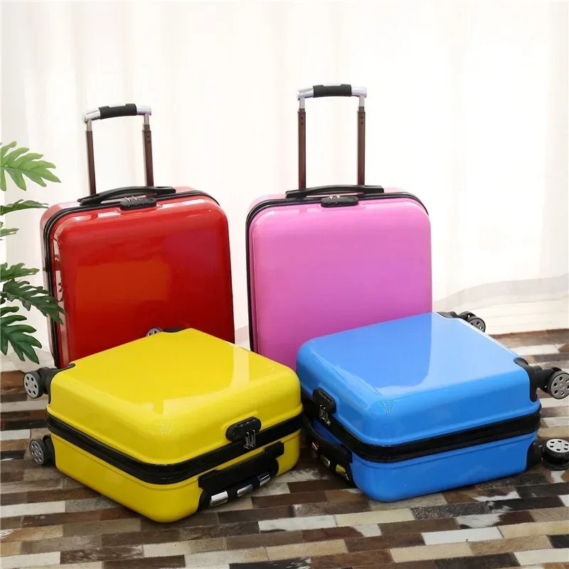 valise de chariot d'étudiant étanche de 18 pouces avec serrure à combinaison valise pour enfants avec bagage de voyage d'embarquement de roue universelle