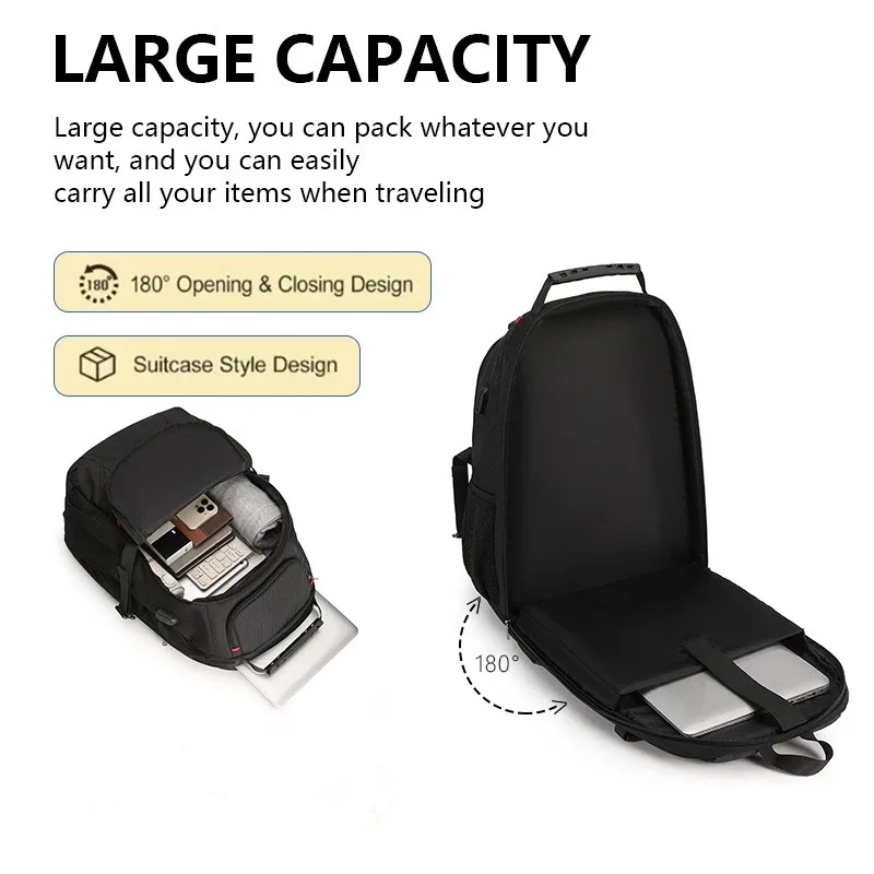 nesitu 37 l sac à dos de grande capacité a4 14 15.6 16 pouces pour ordinateur portable, sac à dos pour hommes et femmes, sac de voyage pour l'école, la randonnée, gris, noir, bleu, m1580