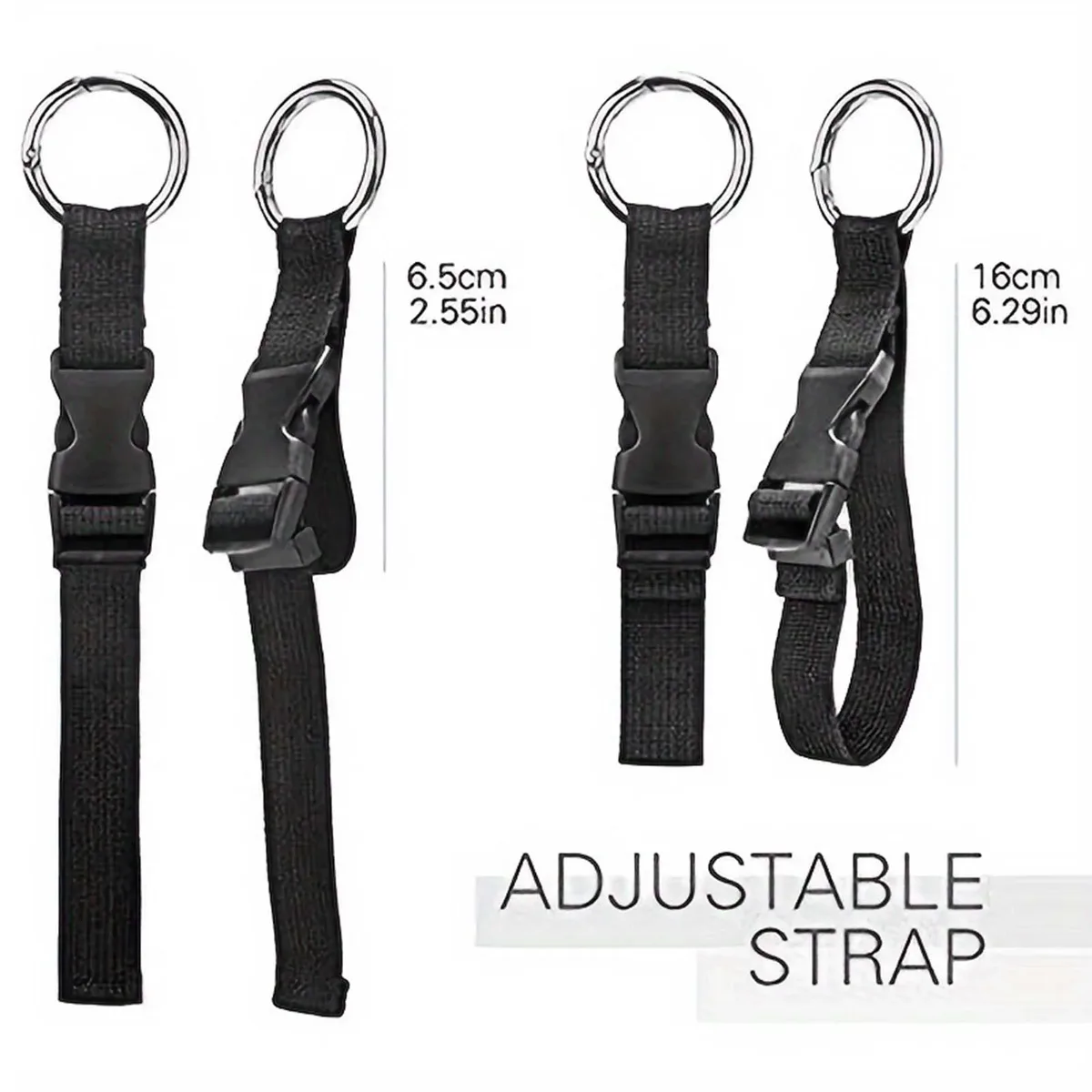 support de sangle de bagage antivol, avec boucle de dégagement en matériau résistant à l'usure, adapté à la randonnée en plein air et au cyclisme, 1/2/3/5 pièces