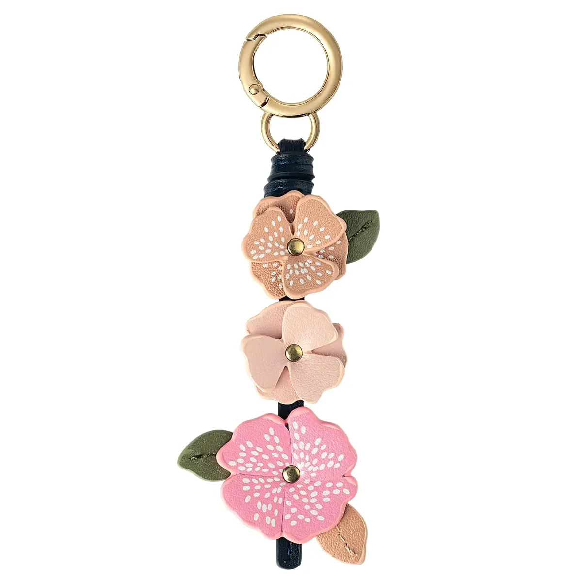 breloque de sac en forme de fleur noire, décoration de sac à main en trois dimensions avec pétales superposés, accessoire pour sacs à main et sacs à bandoulière pour femmes.