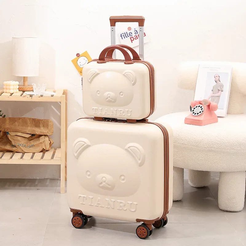 valise de voyage avec sac à main de 20 pouces, sac à roulettes pour filles, valise à la mode pour femmes, ensemble de bagages roulants, nouvelle collection 2023
