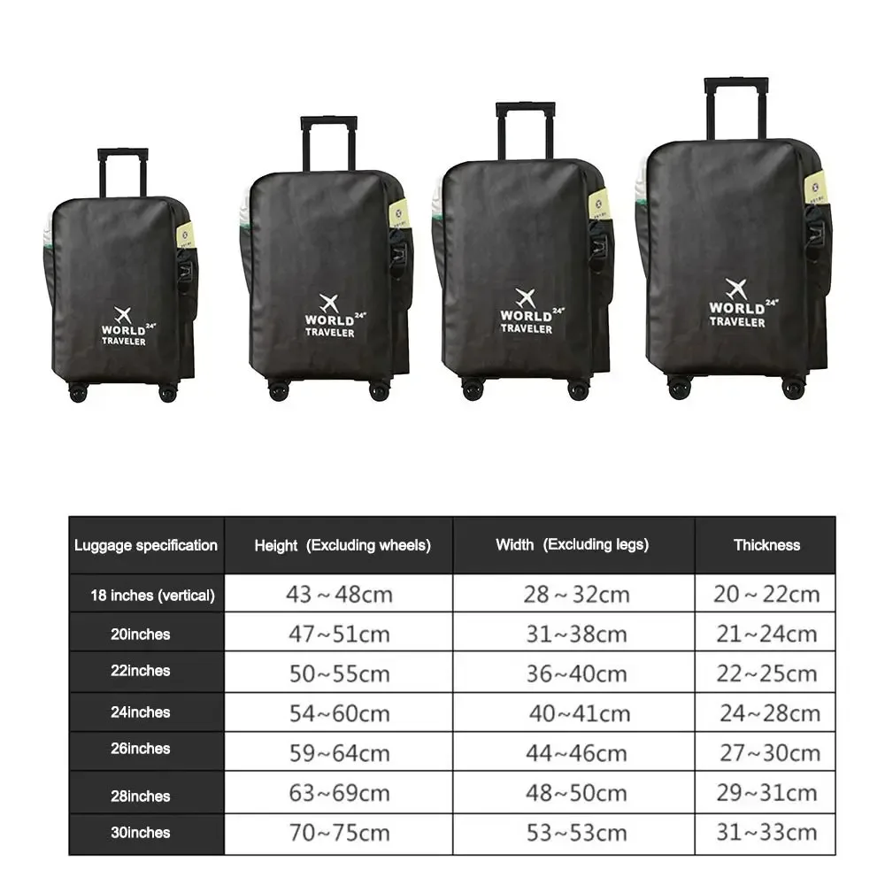 housse de protection pour bagages de voyage, 20-30 pouces, étanche, anti-poussière, résistante à l'usure, housse de protection pour valise