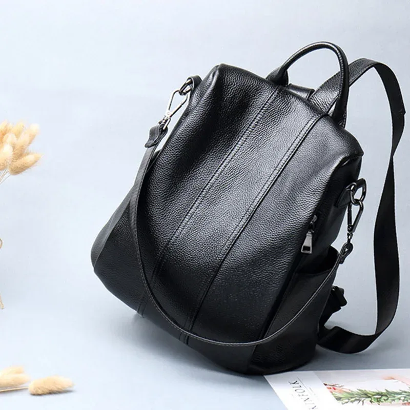 xmessun nouveau sac à dos en cuir souple pour femmes, sac de voyage de grande capacité à double épaule de haute qualité pour femmes