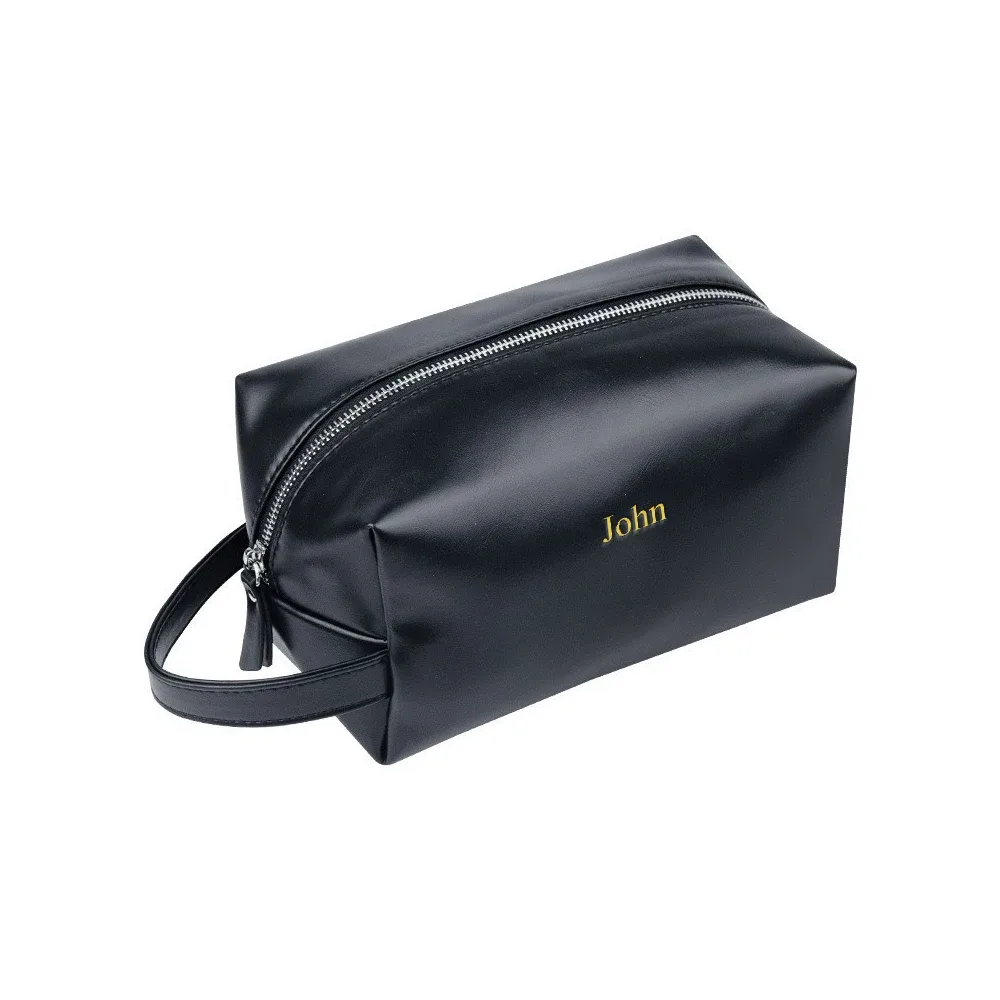 trousse de toilette pour homme personnalisable avec nom, sac de rangement portable pour les soins de la peau, sac de rangement multifonctionnel pour le maquillage