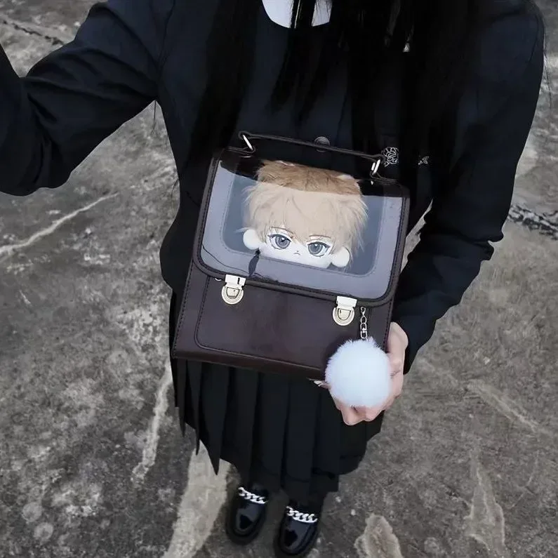 sac à bandoulière vintage harajuku punk gothique, sac sous le bras tendance, sacs à main esthétiques y2k, sacs ita transparents décontractés pour femmes