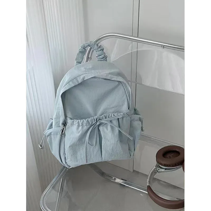 sac à dos en nylon de grande capacité, nœud wstring de proximité simple et polyvalent, nom brodé personnalisé