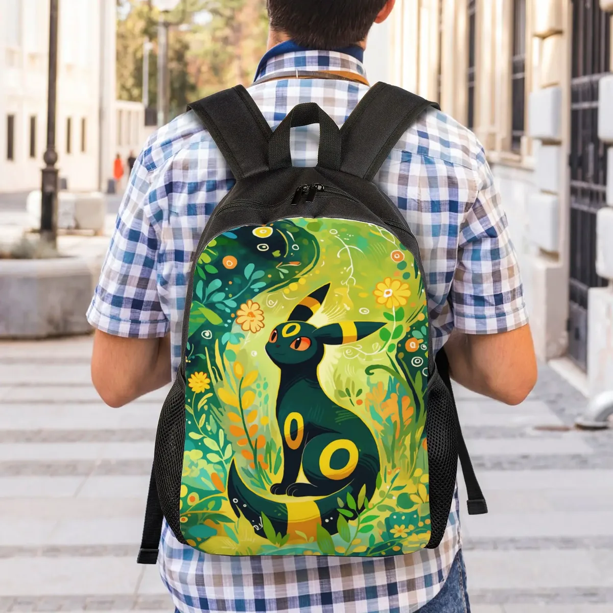 sacs à dos tendance, sac à dos pokemon, sac à dos de jour eevee eeveelution, mochila, sac à dos rétro lavable pour le travail et le bureau