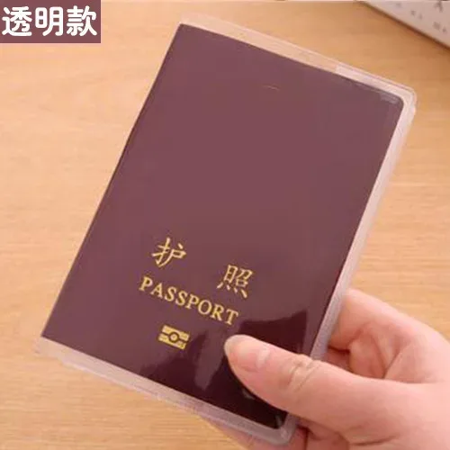 pochette de passeport transparente en pvc givré, imperméable, anti-poussière, durable, protection des documents, voyage, voyage d'affaires, utilisation quotidienne en extérieur