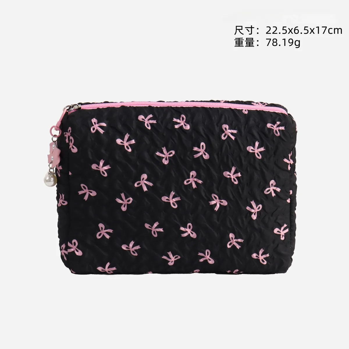 nouvelle trousse de maquillage élégante à nœud, grande capacité, pochette de maquillage à main, trousse de toilette portable pour femmes, organisateur de rangement pour rouges à lèvres