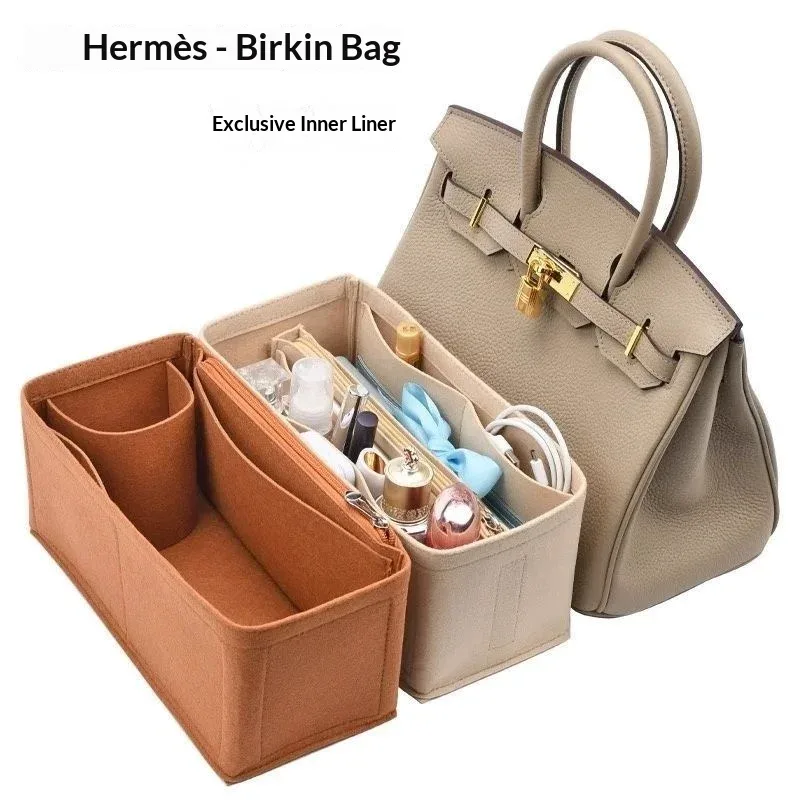 Organisateur en feutre de qualité supérieure pour sac fourre-tout classique à poignée supérieure, sac intérieur de luxe pour sac à main, pochette de maintien avec fermeture éclair anti-affaissement