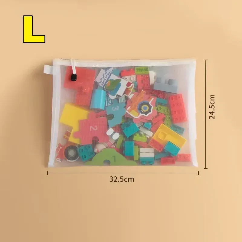sac de rangement à fermeture éclair en maille, étanche à l'humidité, pour rangement de jouets, outils cosmétiques, 3/5/10 pièces