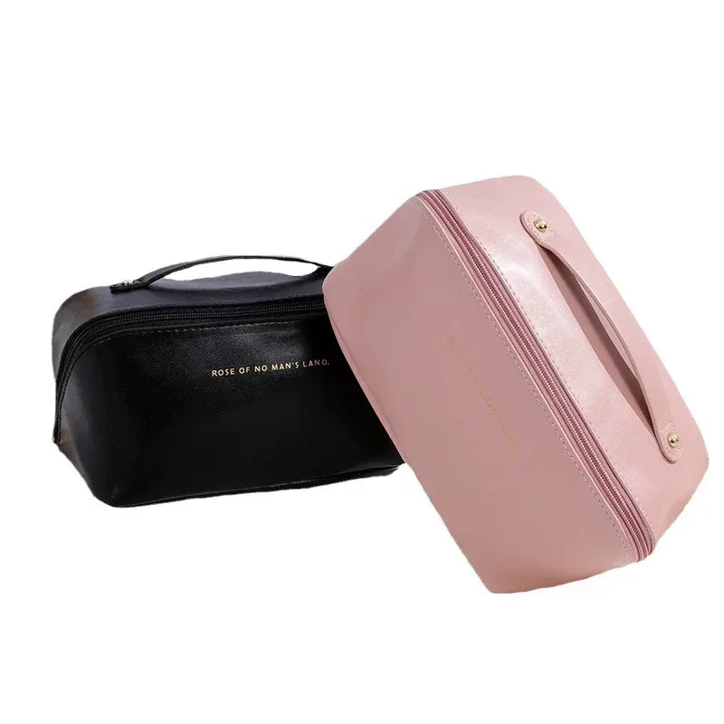 trousse de maquillage femme, sac de rangement cosmétique de luxe, boîte de voyage zippée pour maquillage et articles de toilette