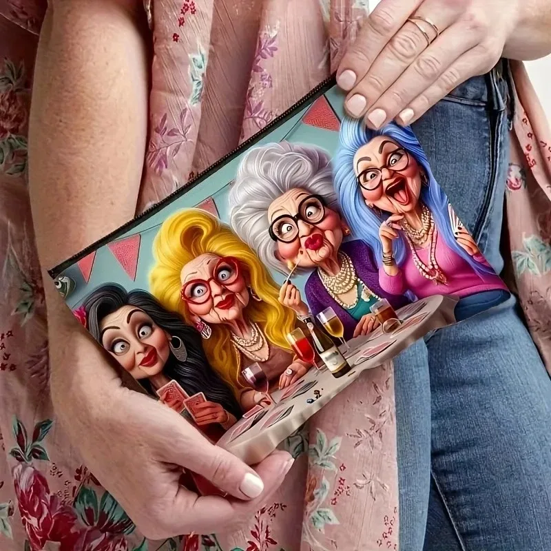un sac de maquillage à la mode pour femmes – sac à fermeture éclair multifonctionnel mignon pour femmes, sac de rangement de bijoux