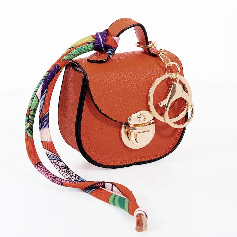 mini sacoche en cuir pu, pendentif de sac, porte-monnaie de luxe mignon, accessoire de mode créatif, porte-clés, cadeau, pochette à rouge à lèvres