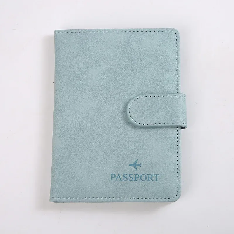 porte-passeport en cuir couvre étui étanche voyage carte de crédit portefeuille mignon passeport livre pour femmes/hommes boucle passeport couverture