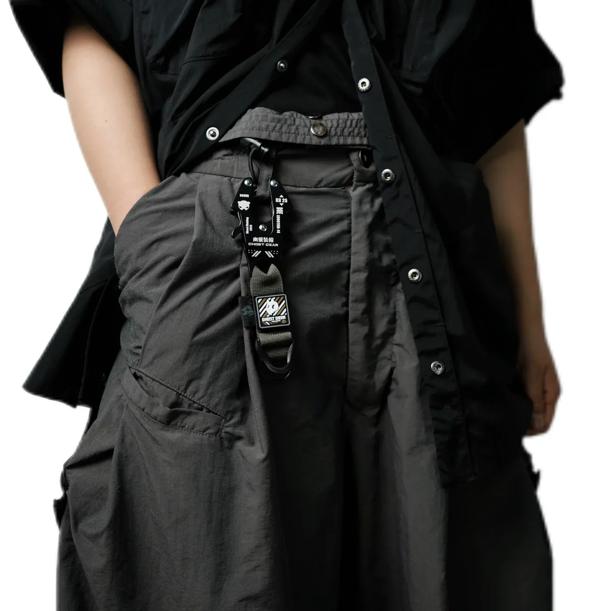 porte-clés multifonction à dégagement rapide, crochet de sac, style techwear, pour l'extérieur, accessoires de cintre pour sac à dos
