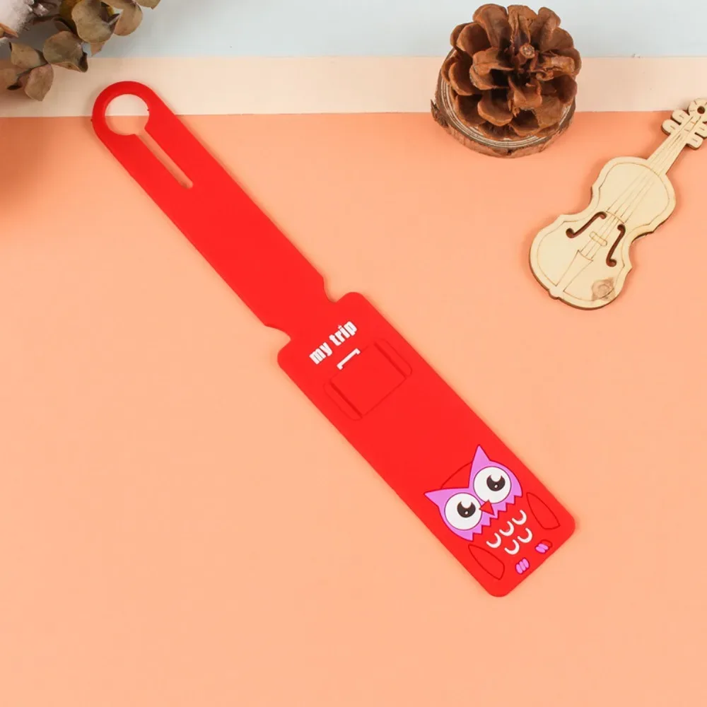 étiquette de bagage en silicone motif animaux mignons, accessoire de voyage tendance, porte-adresse d'identification pour valise, étiquette d'embarquement portable