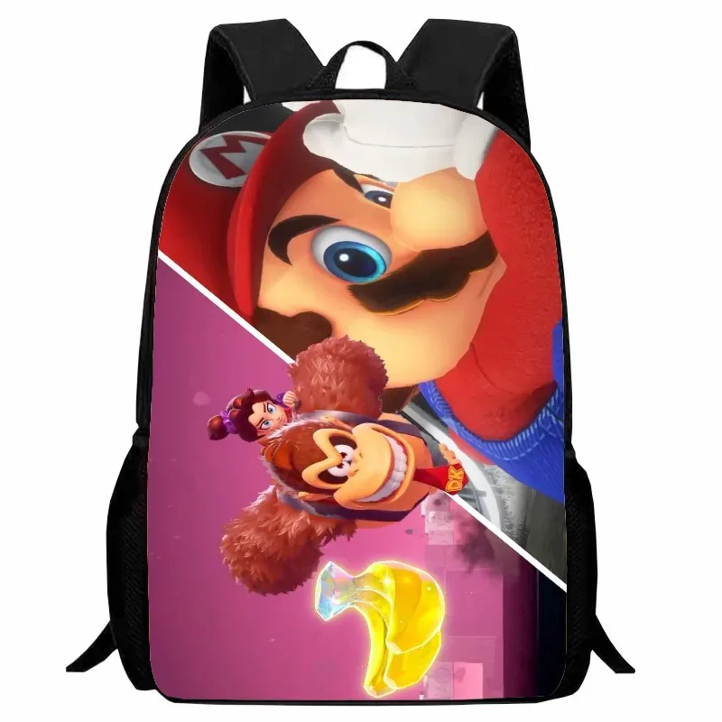 donkey kong bananza – sacs à dos pour enfants, garçons et filles, cadeau d'anniversaire pour étudiants, sac d'école pour enfants, grande capacité, sac à dos de camping durable