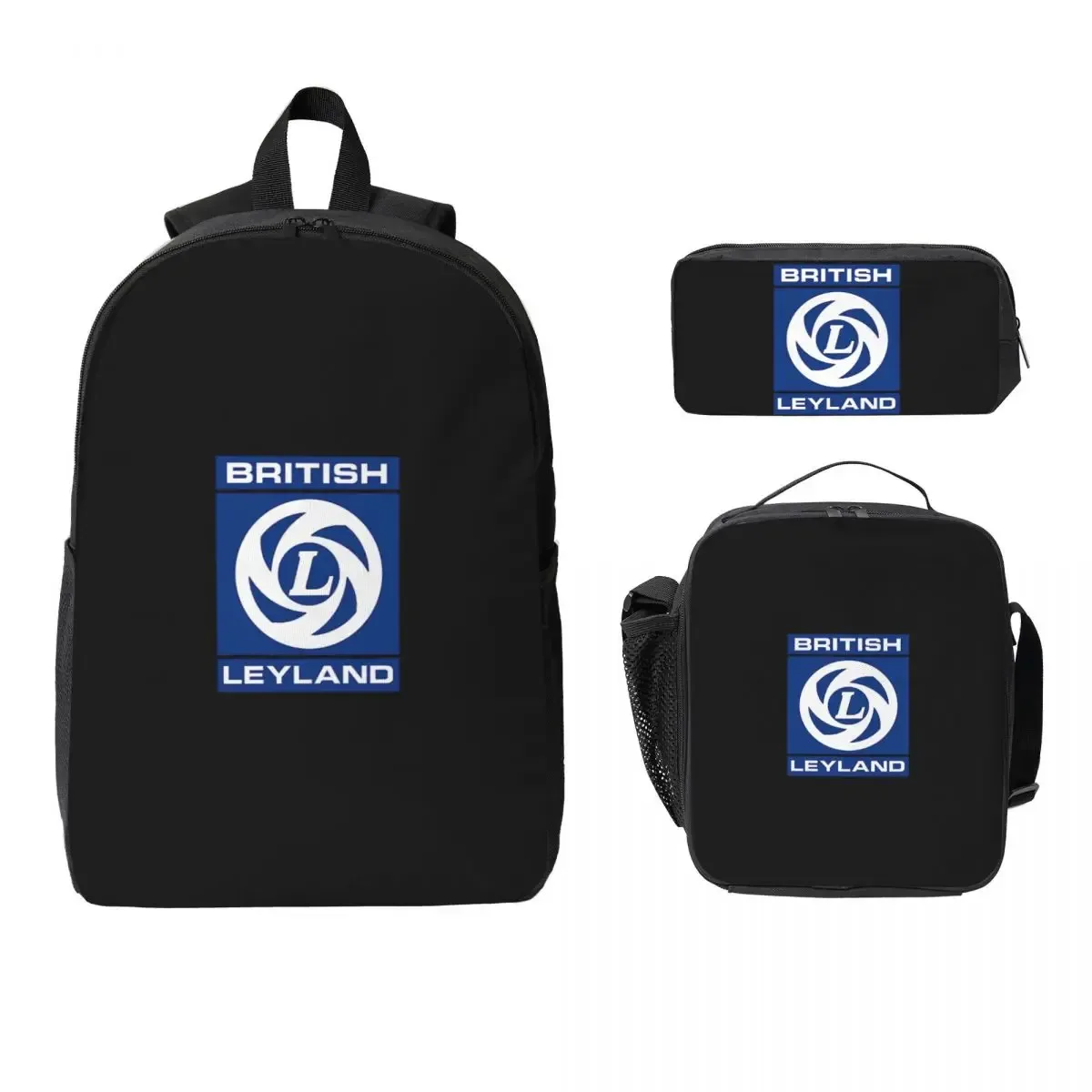 sac à dos avec logo british leyland pour étudiants, garçons et filles, sac d'école pour ordinateur portable, sacs à bandoulière, sac à déjeuner isolé 3ps, trousse à crayons