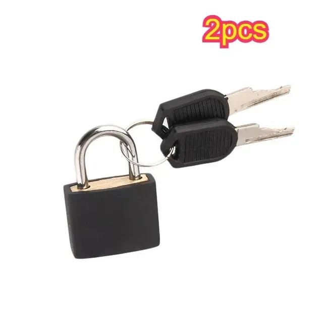 mini cadenas coloré à noyau en cuivre avec clé pour bagages, valises, sacs à dos, agendas, tiroirs, armoires, casiers de rangement – petit cadenas de sécurité