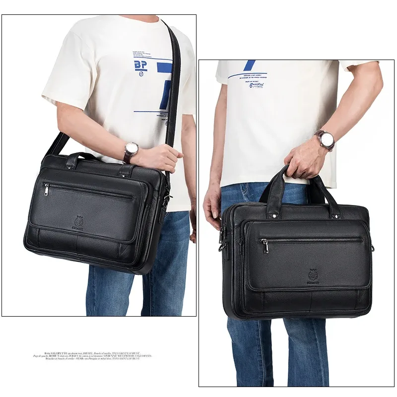 schlatum porte-documents en cuir véritable dur pour hommes 16 pouces bureau affaires ordinateur sac de luxe vintage sacs à main