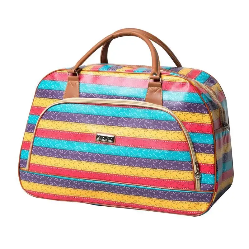 sac polochon de voyage en cuir pu pour femmes et hommes, sac de voyage étanche de grande capacité, sac de bagage multifonction à fermeture éclair, offre spéciale