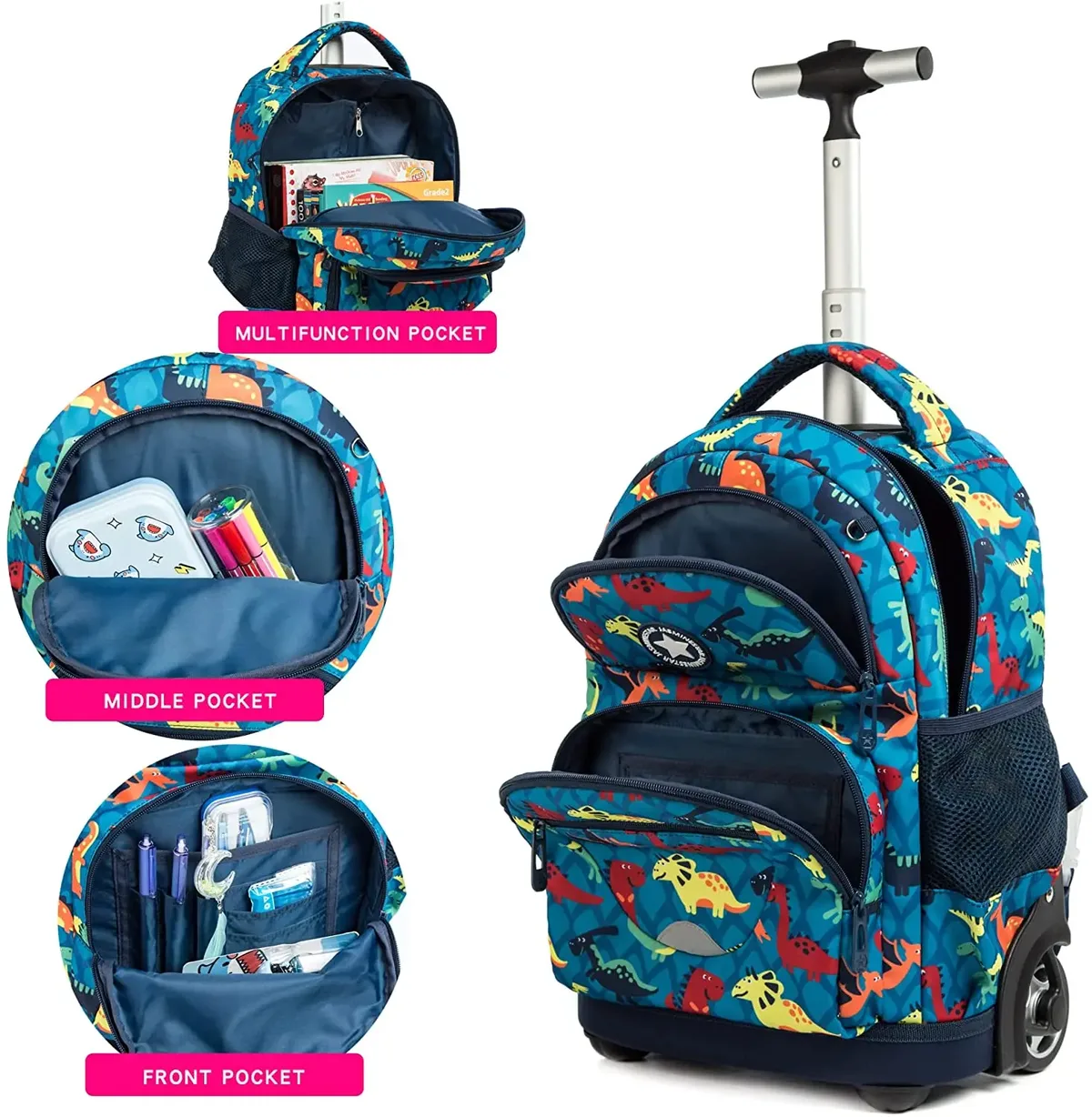 sac à dos à roulettes pour enfants, sac à dos pour filles, sac à roulettes pour garçons, sac à dos pour ordinateur portable, sacs à bagages roulants pour enfants