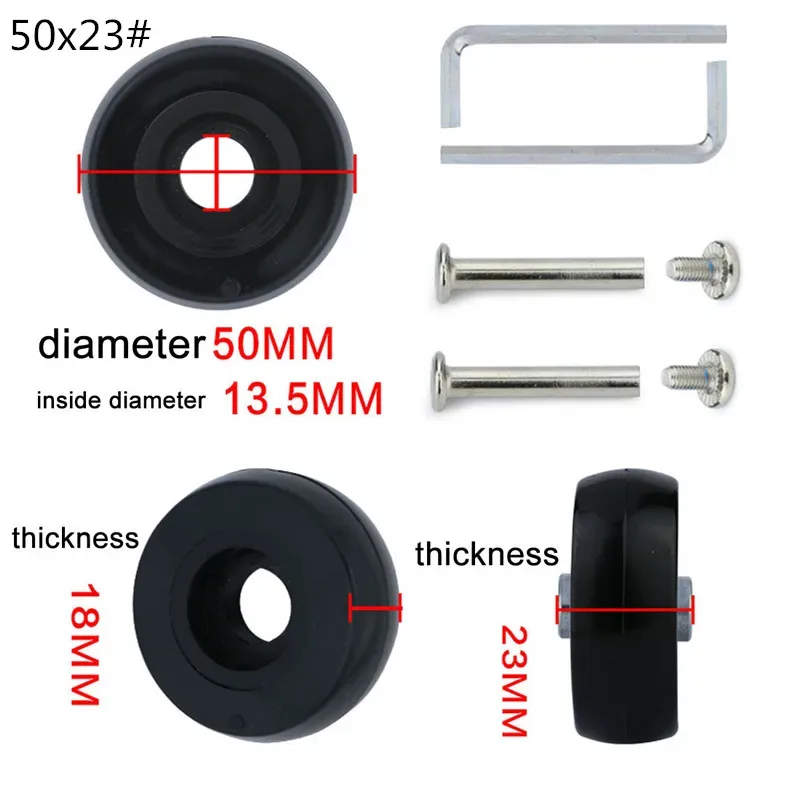 roues de remplacement pour valise à roulettes, accessoires universels, multi-taille, 1 pièce