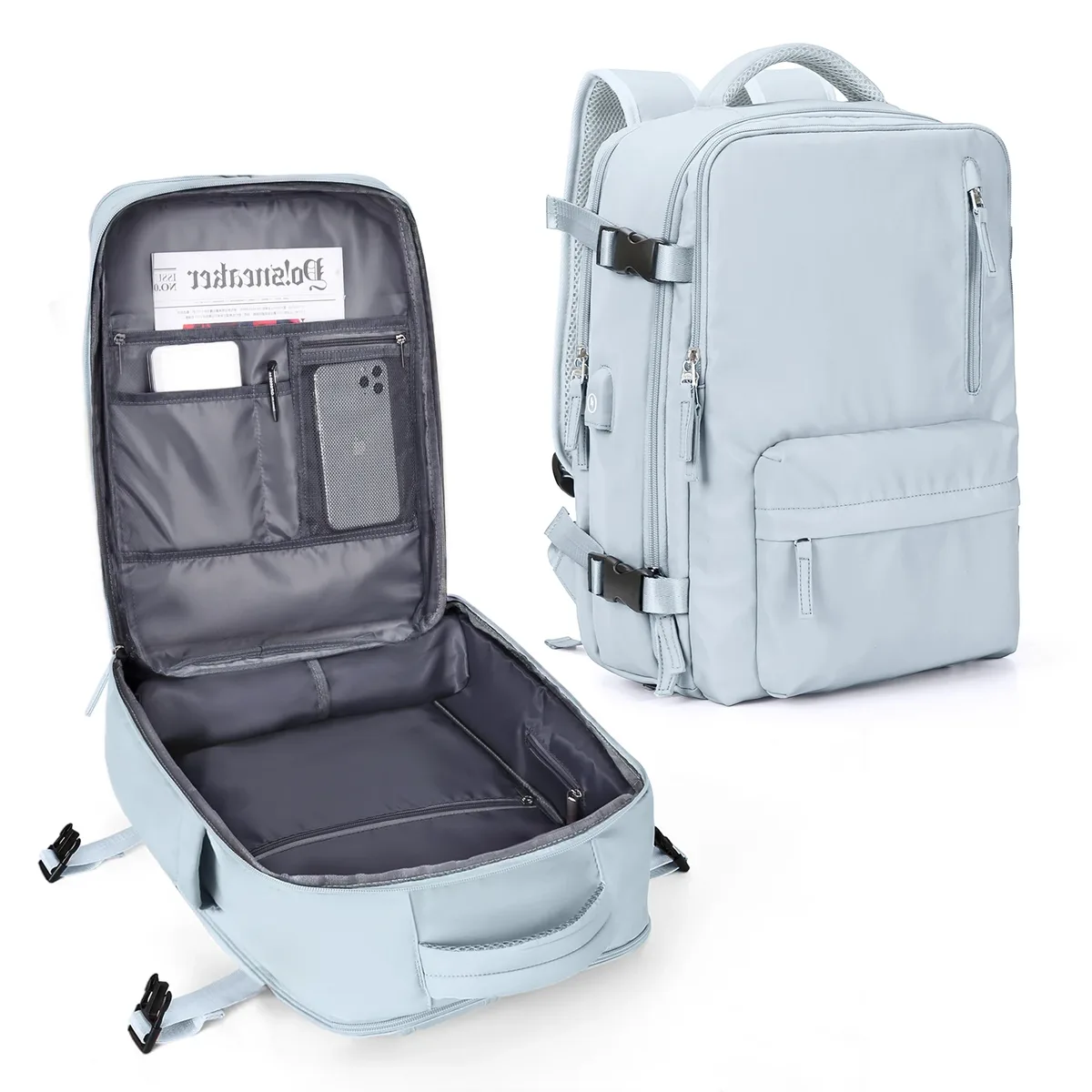 sac à dos de voyage, sac d'articles personnels pour vol approuvé, valise à main 35l, sac de week-end étanche pour hommes et femmes