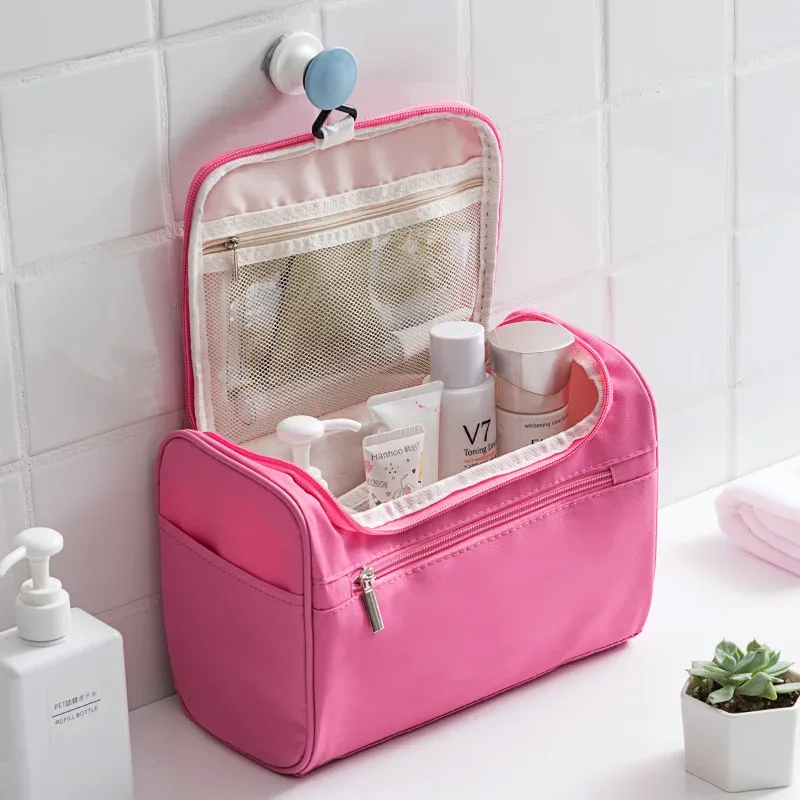 grande trousse de toilette imperméable pour femmes et hommes, organiseur de voyage avec compartiments de rangement