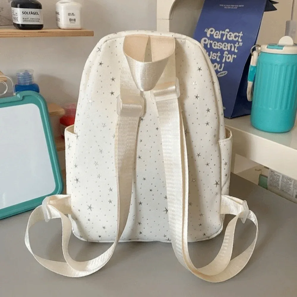 sac à dos étoile imprimé mignon, léger, grande capacité, en nylon, sac à bandoulière, style universitaire, sac d'école pour étudiants, cadeau
