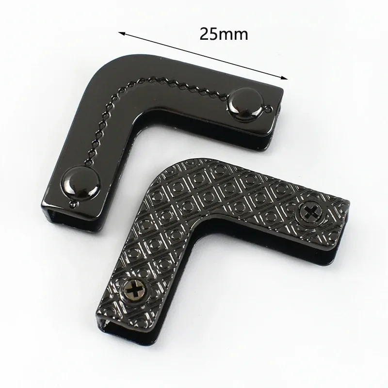 deepeel-boucles de protection des bords du sac à main, décoration d'angle de sac à bagages, fermoirs en métal, accessoires de quincaillerie de bricolage, 25mm, 35mm, 40mm, 45mm, 54mm, 5/10 pièces