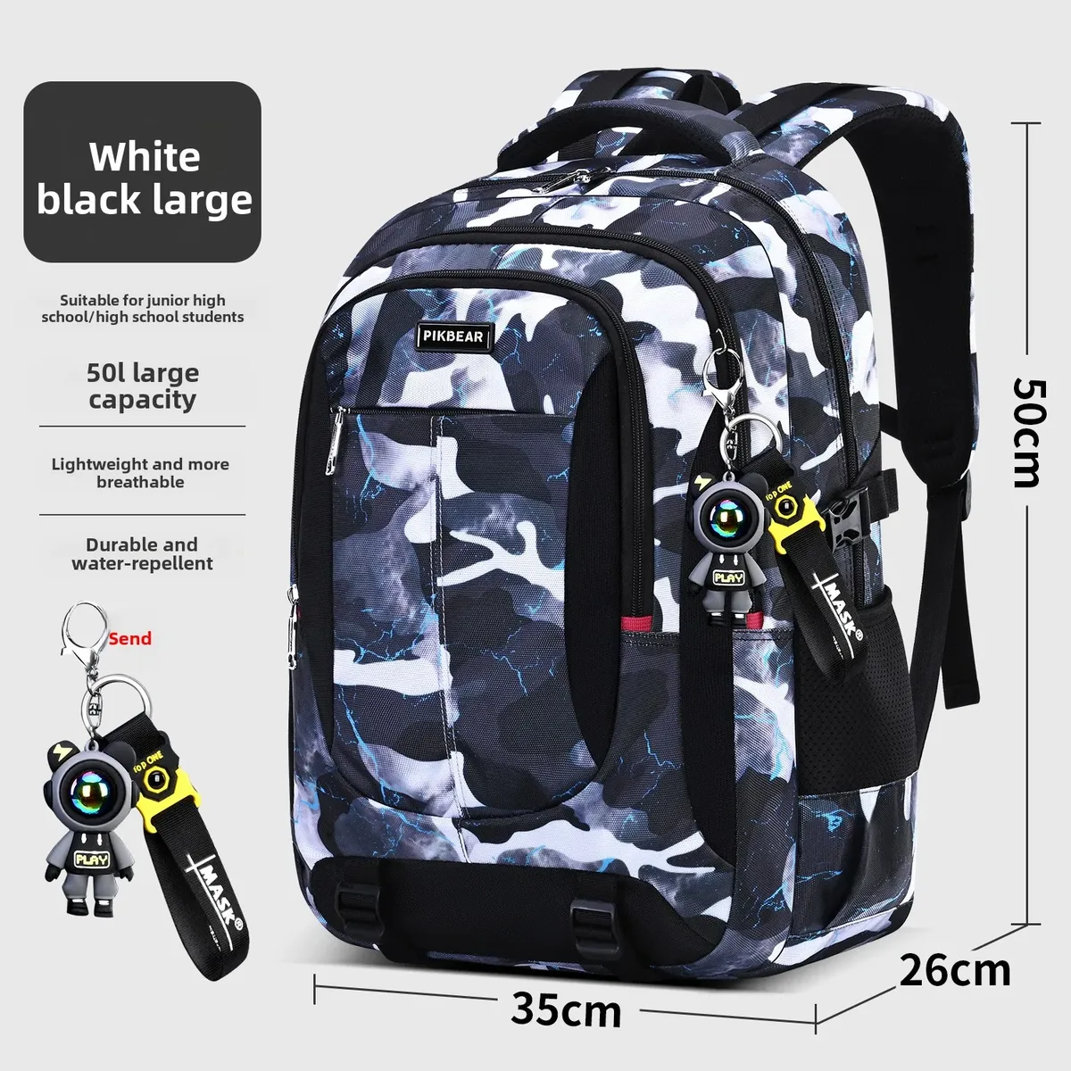 astronaute pendentif orthopédique hommes ordinateurs portables sac à dos adolescents camouflage cartable primaire sacs à dos imperméables étudiants sacs d'école