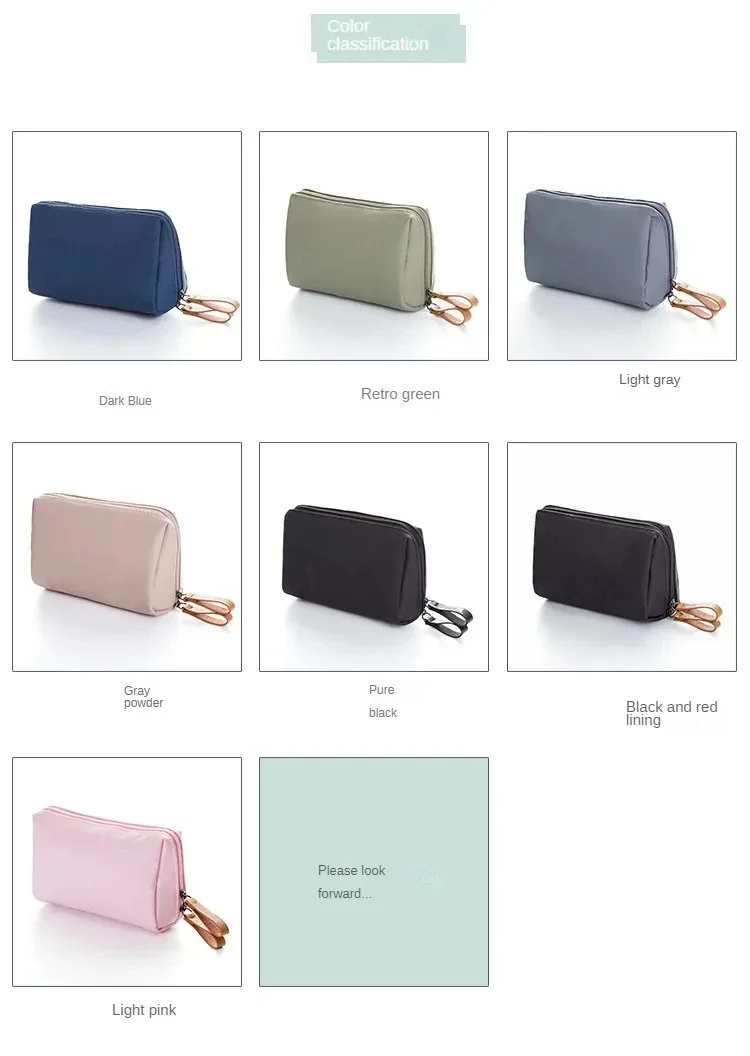 nouvelle trousse de maquillage de luxe 2026 pour femme, couleur unie, style coréen, pochette de toilette imperméable, organisateur de maquillage