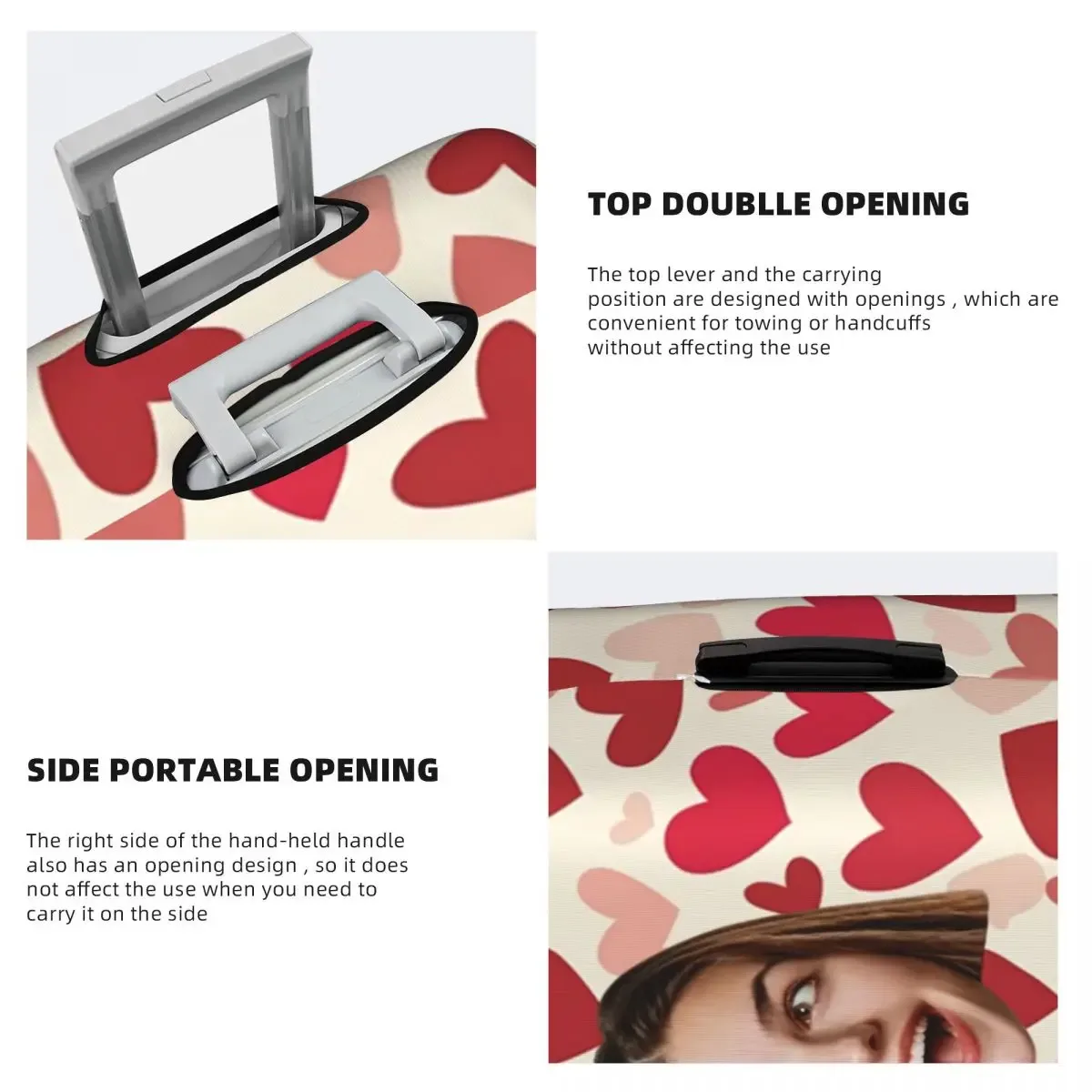 housse de bagage personnalisée avec logo, élastique, votre design ici, housse de protection pour valise de voyage, convient aux valises de 18 à 32 pouces