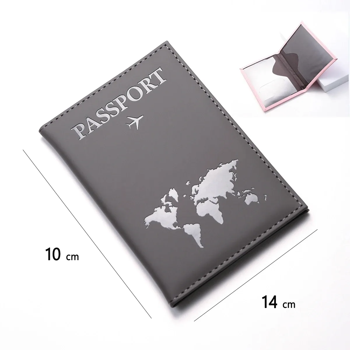 rfid anti blocage mince porte-passeport housse portefeuille de voyage pour hommes femmes multi-fonction id porte-carte bancaire accessoires