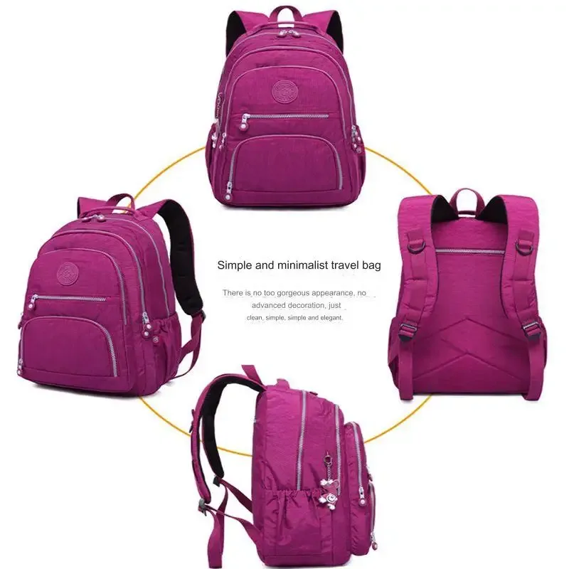 tegaote – sac à dos d'école pour adolescentes et garçons, sac à dos de voyage pour femmes, en nylon, étanche, pour ordinateur portable, unisexe, 2024