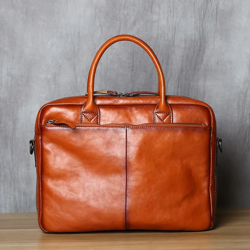 porte-documents en cuir rétro pour hommes, sac à main à couche supérieure en cuir, sacoche à épaule décontractée, sac d'affaires pour ordinateur portable, sac tendance pour hommes, nzpj