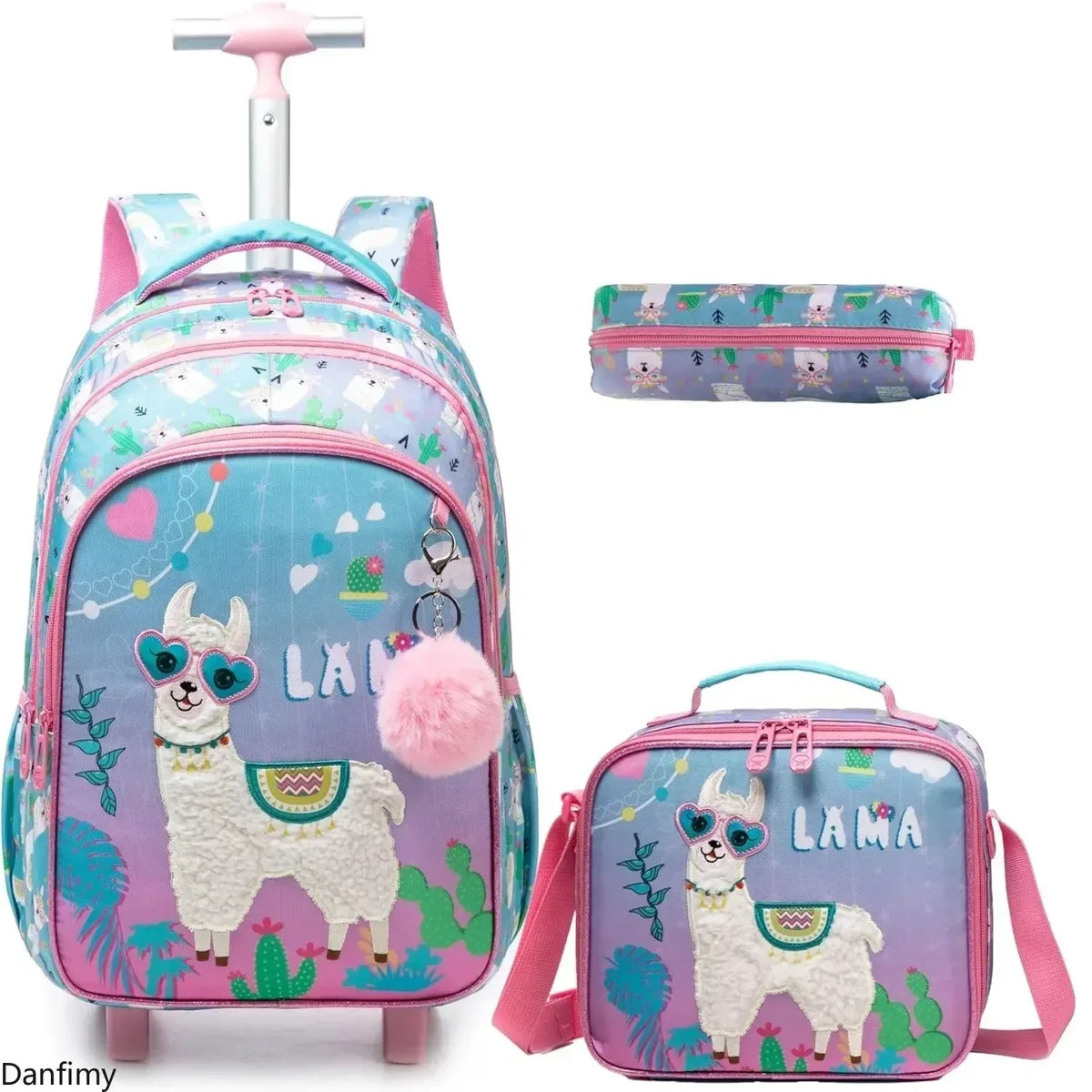ensemble de sacs d'école à roulettes pour garçons et filles, sac à dos à roulettes pour enfants, sac à bagages à roulettes pour élèves du primaire