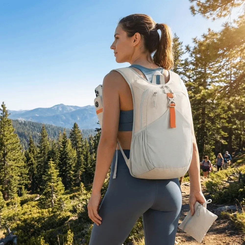 sac à dos de randonnée 15l, léger, plusieurs poches, petit sac à dos compact, pliable, ultraléger, pour activités de plein air