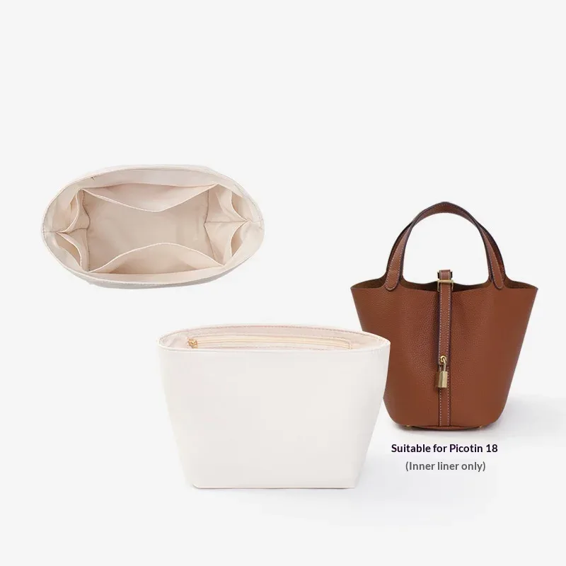 organisateur de sac en nylon pour h picotin18 22, organiseur de sac à main pour maquillage, sac intérieur de voyage, sacs cosmétiques portables