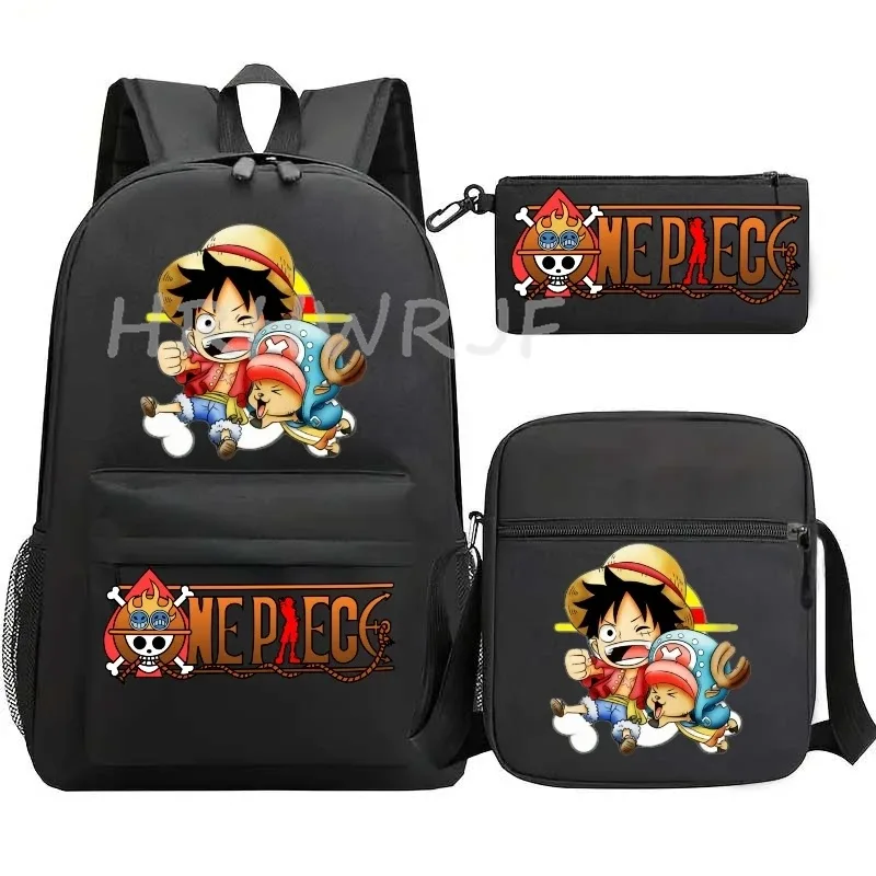 sac à dos one piece avec sacs à bandoulière monkey d luffy, sac à dos pour ordinateur portable, sac de voyage pour étudiants, sac à dos lavable