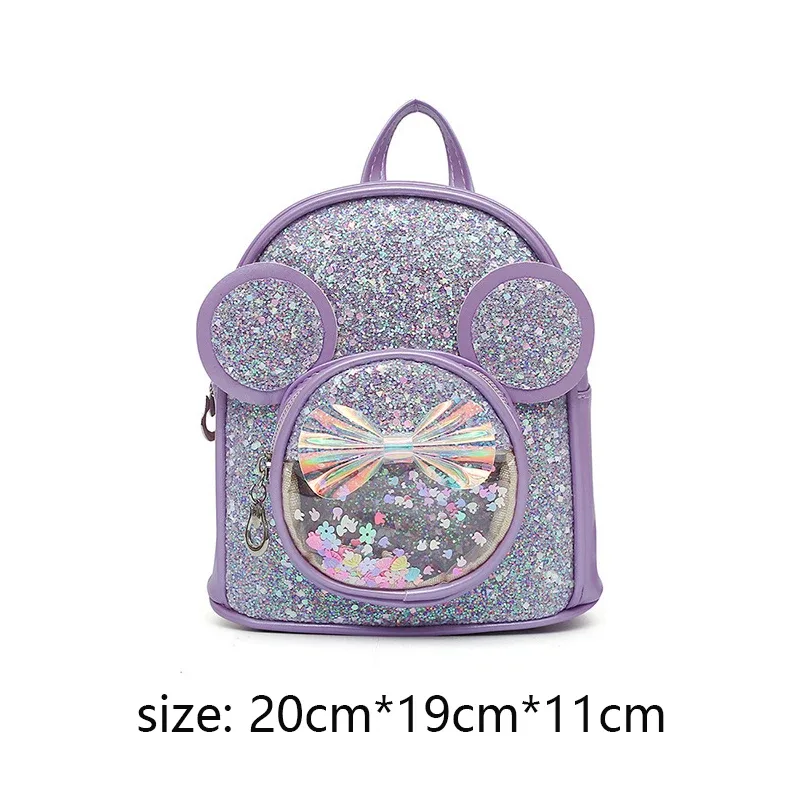 sac à dos mini tendance avec nœud papillon, sac de poitrine à sequins, sac à main en cuir pu avec pompon, sac à bandoulière