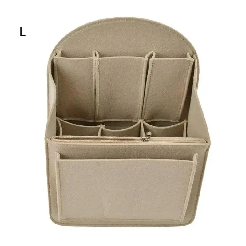 organisateur d'insertion en feutre pour sac à dos, petite trousse de maquillage portable, doublure durable pour l'organisation quotidienne et les voyages