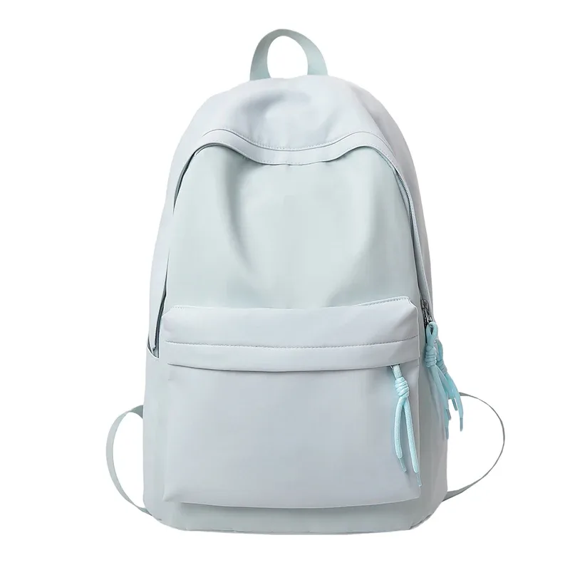 sac à dos en nylon pour femmes, sac à dos simple de couleur unie pour étudiantes, cartable pour adolescentes, sac à dos de voyage pour les déplacements