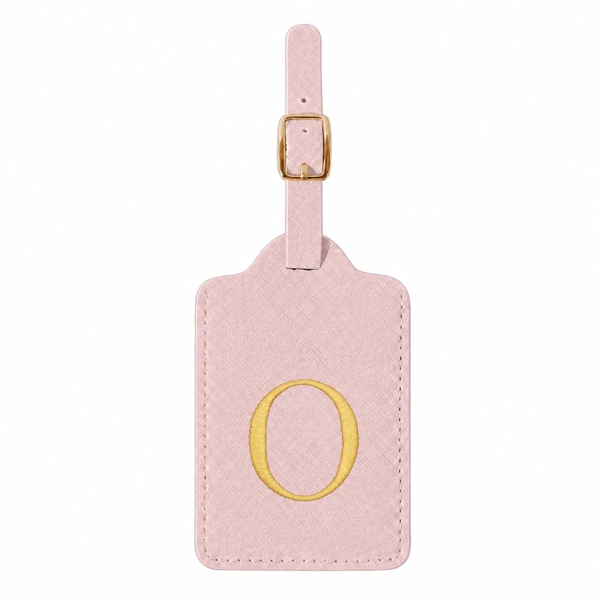 étiquette de bagage rose à 26 lettres, adaptée pour la plage, les vacances d'été, la rentrée scolaire et d'autres occasions.