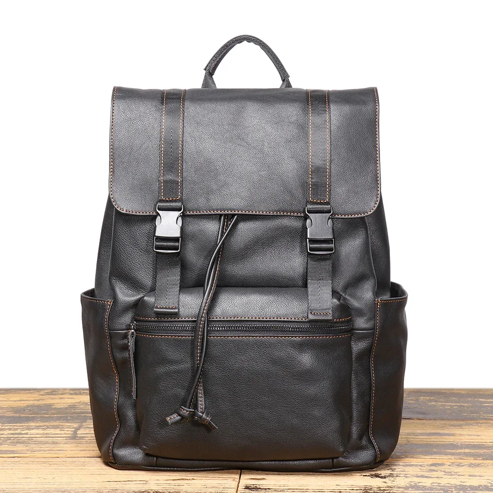 luokir nouveau sac à dos en cuir véritable pour hommes couche supérieure en peau de vache grande capacité ordinateur sac à dos décontracté voyage sac à dos sac d'école