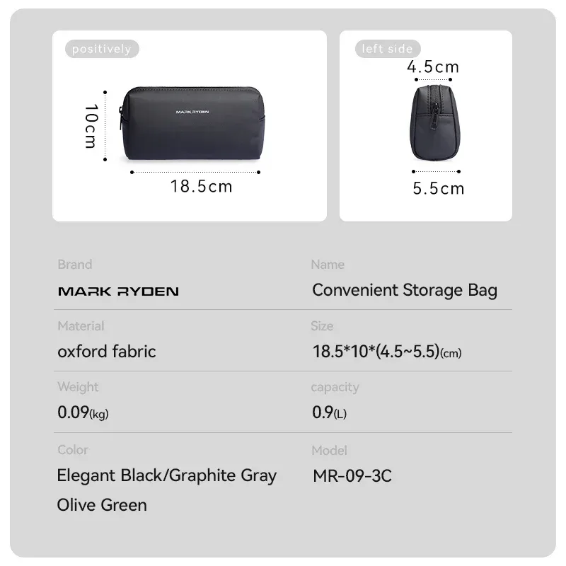 markryden sac de toilette portable de grande capacité pour hommes, sac de voyage, étui organisateur pour hommes, pochette de toilette