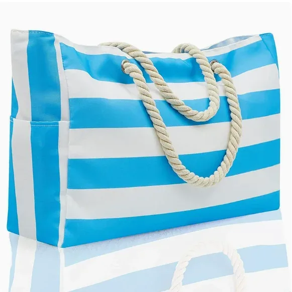cadeau personnalisé pour la fête des mères, sac de plage rayé avec fermeture éclair, sac fourre-tout avec nom personnalisé, sacs fourre-tout pour les demoiselles d'honneur, sac de piscine imperméable