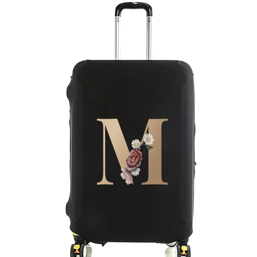 housse de protection pour valise de voyage, housse de protection élastique épaisse pour bagages de 18 à 28 pouces, étui de sac de voyage pour bagages, lettre dorée imprimée